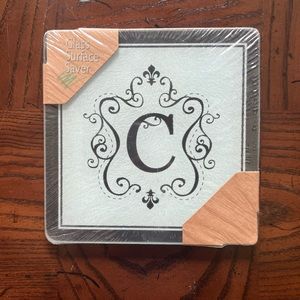NIP Glass Trivet- Letter “C”!
